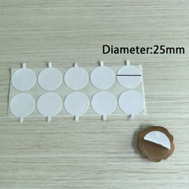Generic 400PCS Double Sided Wax Seal Stickers Round 1inch Srtong Adhesive Circle Discs Double Sided Backing Stickers for Wax Seals Wax Stamp Coins, White