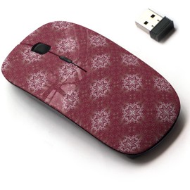 2.4G Wireless Mouse with Cute Pattern Design for All Laptops and Desktops with Nano Receiver - Floral