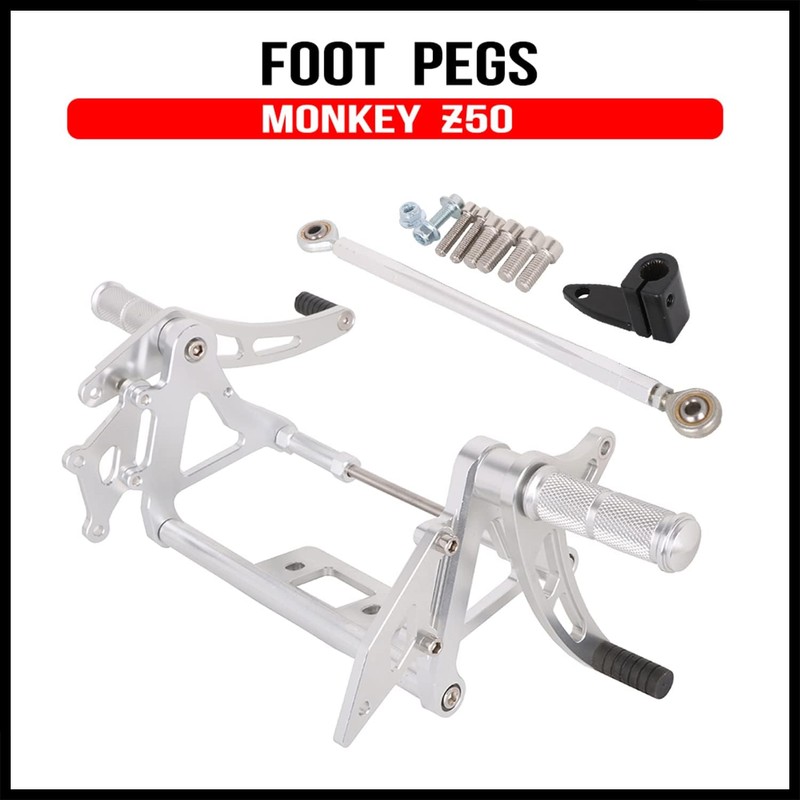 JFG バイク バックステップ 調整式 アルミ製 適用車種 Z50 モンキー オートバイ フットペグ