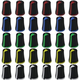 30 Pack Mixed Colour Triangle Indicator 6mm D270 Rotary Control Knobs Black Body Audio/Guitar/Mixer Knob
