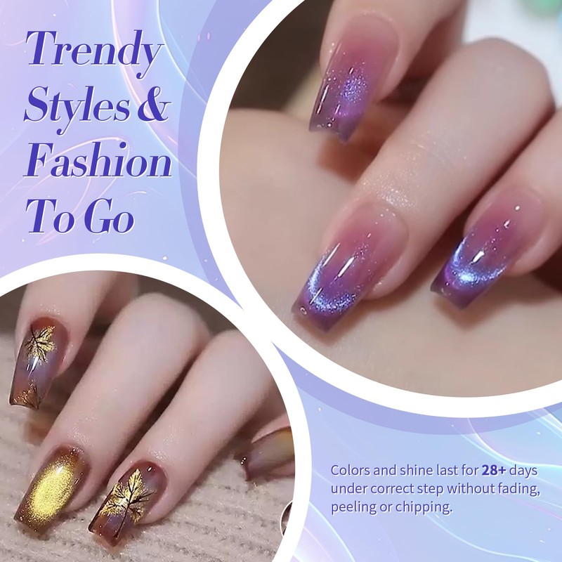 Born Pretty Cat Magnetic Eye Gel Nail Polish Glitter Auroras