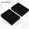 DesignSter Small Jewelry Tray-Ring Organizer 2PCS Premium Velvet Rings Earrings