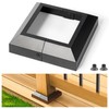AECXM 4Pack 4"x4" Aluminum Deck Post Base Cover, Split Post