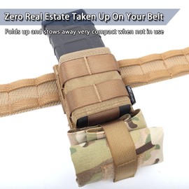 Gwild Concepts Tactical Dump Pouch - Mag MOLLE Dump Pouch Ultralight Foldable Utility Pouch Mag Dump Pouch for Battle Duty Belt, Camo