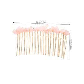 FRCOLOR 2pcs Decorative Hair Combs for Women Stylish Wedding Hair Accessories with Teeth Handmade Natural Crystal Side Combs Aquamarine for Bridal Fashion and Elegant Occasions