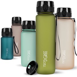 720°DGREE uberBottle Water Bottle, 1 Litre, softTouch Sports Bottle with Sieve, BPA-Free, for University, Work, Fitness, Bike, Outdoors, Job, Made of Tritan, Lightweight, Shockproof, Reusable