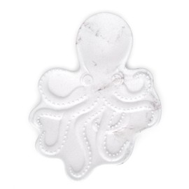 ZAWUU Soap Dish – Octopus Shaped Decorative Holder with 3D Octopus Design, Ideal for Bathroom Sink, Coastal Home Decor & Kitchen Counter (White-Octopus)