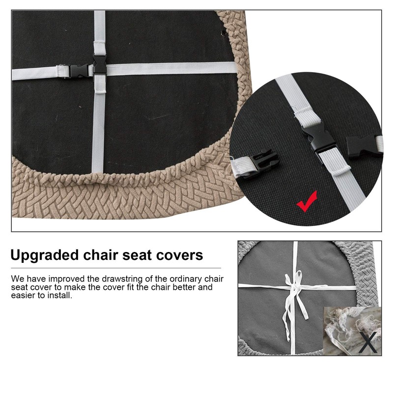 Genina Seat Covers for Dining Room Chair Seat Slipcovers Kitchen