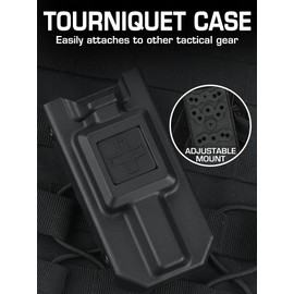 EralcNa Tourniquet Holder with Tactical Holster Adapter Mount,Tourniquet Pouch Kit Police Gear Accessories Belt Attachment