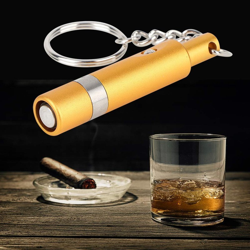 Cigar Hole Puncher, Hole Punching Circular Cuts with Keychain Ring