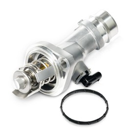 25500-2E085 Aluminium Engine Coolant Thermostat Housing Assembly Compatible with Hyundai Elantra 2.0L 2017-2020 Hyundai Kona Veloster Kia Forte Soul Seltos 2.0L Replacement for 25500-2E085 255002E085
