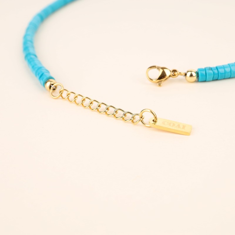 COAI Women's Freshwater Pearl Choker, Turquoise, Turquoise