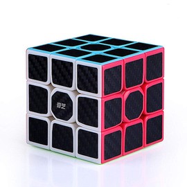 LiangCuber QY Toys Warrior W 3x3 Speed Cube cubeta de fibra de carbono 3x3 Puzzle Cube Warrior W Versión actualizada Cubos mágicos