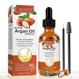 Moroccan Argan Oil for Hair & Skincare, 60ml Natural Vegan Oil For Scalpcare & Fuller Healthier Hair - Natural Oil For Men & Women (Moroccan Argan Oil)