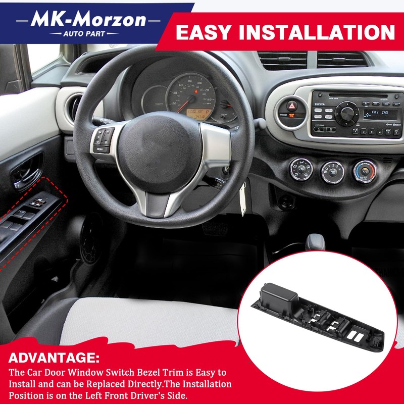 Driver Left Side Front Armrest Door Window Switch Panel Bezel