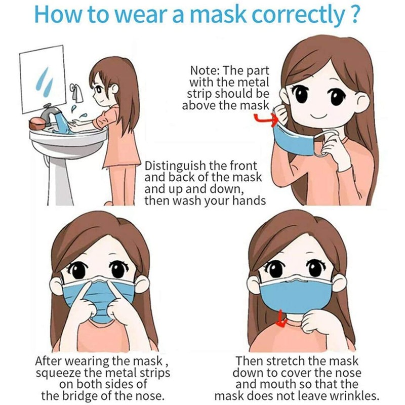 50 Disposable Advanced Protective 4 PLY Easy To Breath Face