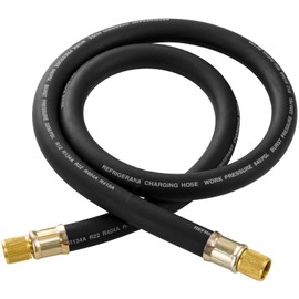 1/2" Vacuum Refrigerant Hose, High Flow HVAC Refrigerant Hose 1/2 FL for R410A R134A R407C R502 R12 R22 System, 640 PSI Working Pressure, 60 Inch Black AC Recharge