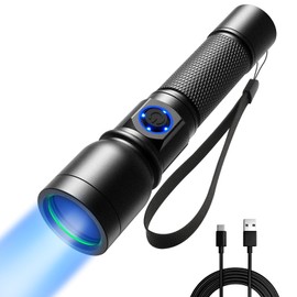 Consciot UV Flashlight Black Light USB-C Rechargeable, 365nm LED Ultraviolet Blacklight, Portable Woods Lamp for Pet Urine Detection, Dry Stains, Bed Bug, Curing Resin and Gel Nails, Yooperlites
