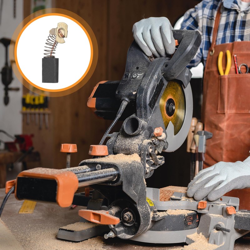 sourcing map 10 Pack CB-303 Carbon Brushes Set Replaces 17x11x5mm