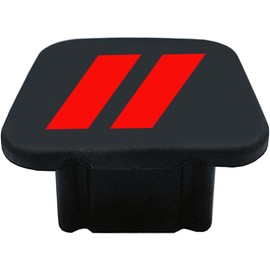 Xiaren 2 Inch Tri-Color 3 Color Logo Trailer Hitch Tube Cover Plug Cap, Rubber Receiver Tube Hitch Plug Fit for Toyota Car Accessories, White Blue Hill