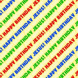 GRAPHICS & MORE Jesus Happy Birthday Premium Gift Wrap Wrapping Paper Roll - Rainbow Multi-Colored
