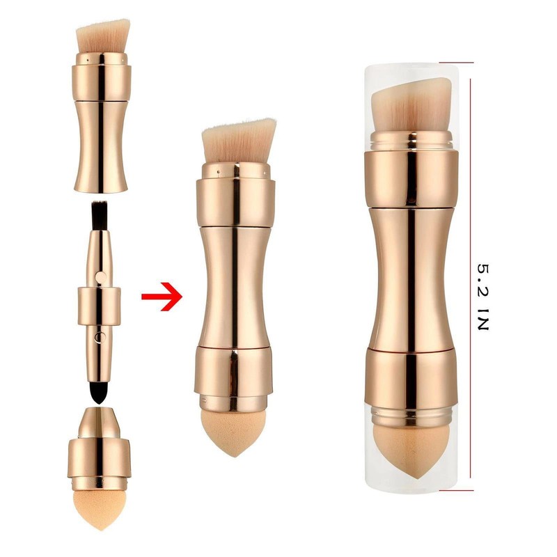 foundation sponge Mini Face Makeup Brush, 4 in 1 Makeup
