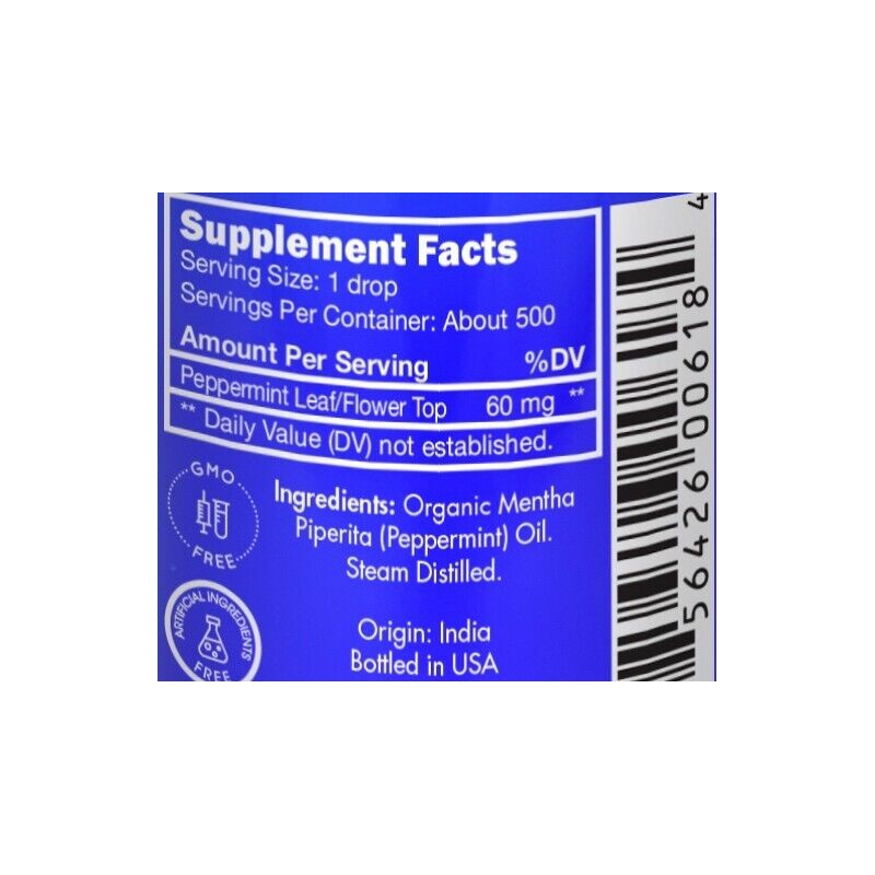 Zongle USDA Certified Organic Peppermint Oil, Safe To Ingest, 1