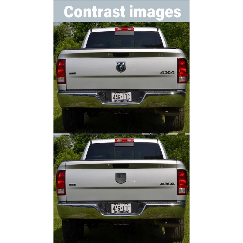 Fit RAM Rear Tailgate American Flag Emblem, ABS American Flag
