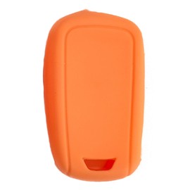 Silicone Key Fob Cover, 5 Buttons Remote Key Protector Fit for Chevy GMC Terrain Denali 2014-2020 Malibu Camaro Impala Cruze 2014-2015 Spark EV, Keyless Remote Holder 20979468 (Orange)