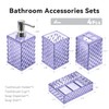 Seeatoo Bathroom Accessory Set, 4 PCS Light Purple Bathroom Accessories