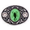 HUABOLA CALYN Belt Buckle, Unique Luminous Stone Native American White