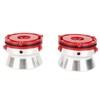 1 Pair NAB Hub Adapters Professional Polished Aluminum Reel to
