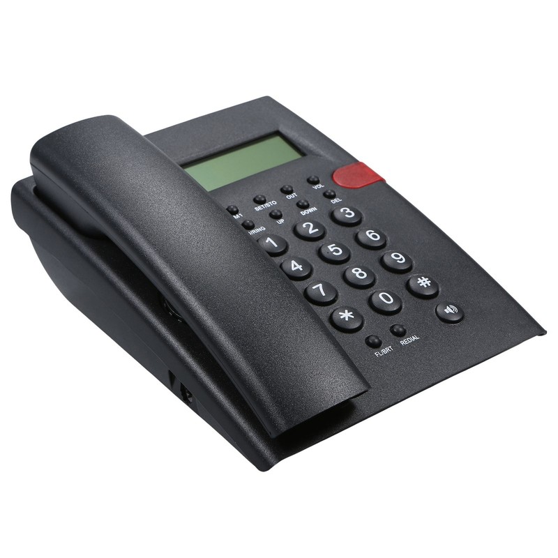 Desktop Battery-free Landline Telephone with Caller Identification Adjustable LCD Screen