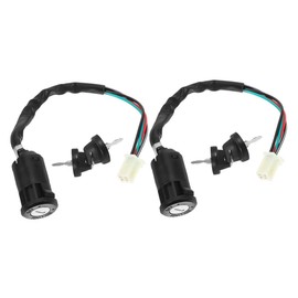 Ciieeo 2pcs Ignition Key Switch with Wiring for Motorcycle Scooter Compatible with Various Models Replacement Part