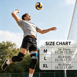 Volleyball Knee Pad for Women Men, Non-Slip and Thickening Anti-Collision Sports Protection Knee Pad, Elastic & Breathable Knee Brace Ideal for Mounta