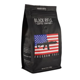 Black Rifle Coffee Company Freedom Fuel, 12oz Bag, Ground Coffee Dark Roast - Roasted Blend Made from Arabica Beans - Colombian & Brazilian Beans - Veteran Founded & American Made