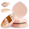 4 PCS Korean Foundation Sponge, Soft Makeup Puff Teardrop Setting