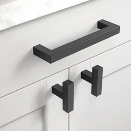 Asidrama 10 Pack 5 Inch(128mm) Matte Black Kitchen Cabinet Handles, Stainless Steel Cabinet Pulls Kitchen Cabinet Hardware for Cupboard Drawer Handles Dresser Pulls