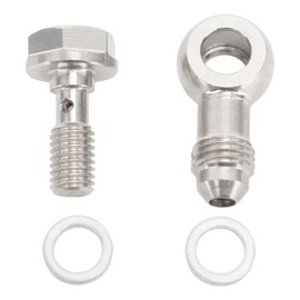 M8 X 1.25mm to AN4 Banjo Bolt Kit High Bearing Capacity Stainless Steel Banjo Bolt Fitting with Washer