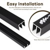 Orechic 2Sets Aluminum Sliding Door Track Set for 1/4" Thick