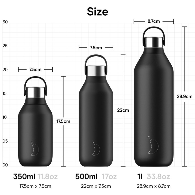 Chilly's Series 2 Water Bottle - BPA-Free Stainless Steel and