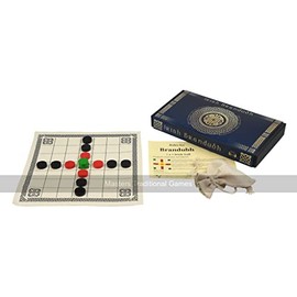 Irish Brandubh Board Game - Cloth Board and Wooden Pieces - Hand-Made in The UK - Strategic Historical Game - Unusual Board Game for 2 Players