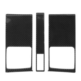 3Pcs Center Console Air Vent Cover Frame Carbon Fiber Outlet Trim Sticker Fit for Honda CRV 07‑11