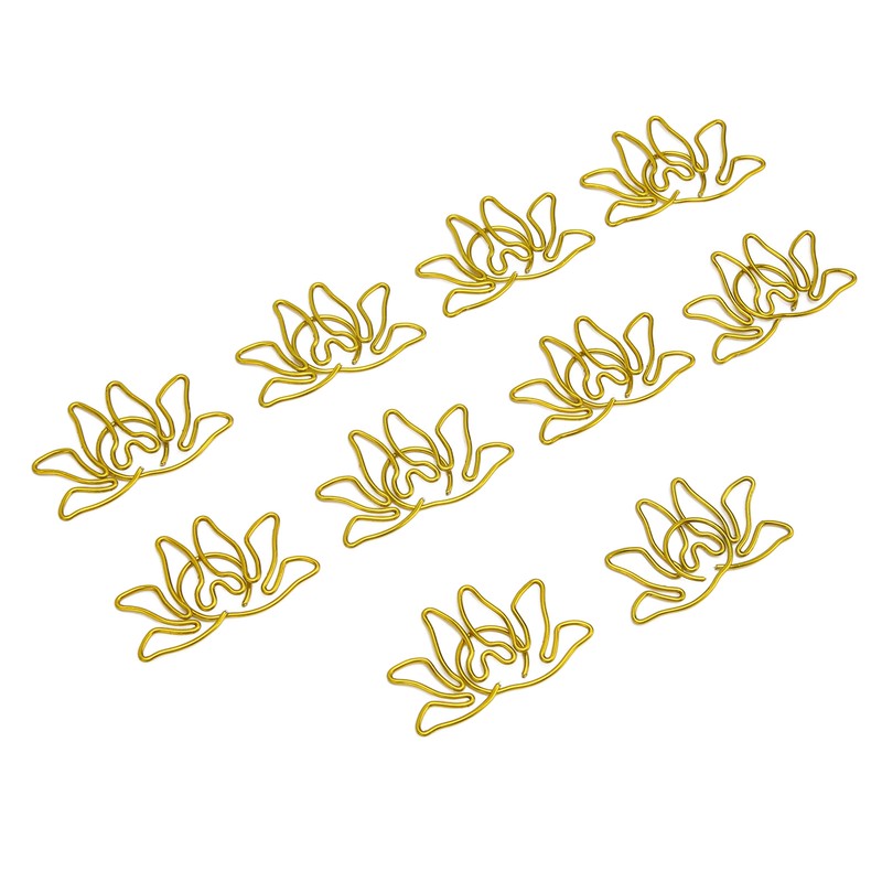 100pcs Shaped Paper Clips Flower Shape Metal Portable Office Clips