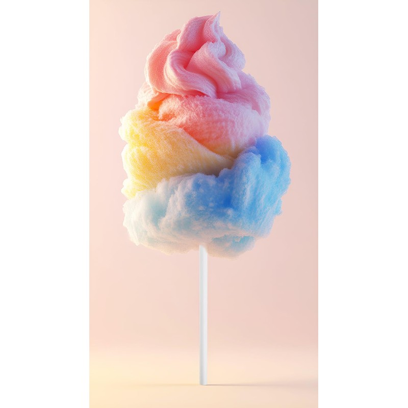PPhtony 50Pcs Cotton Candy Sticks 13.8 inch Solid White Cotton