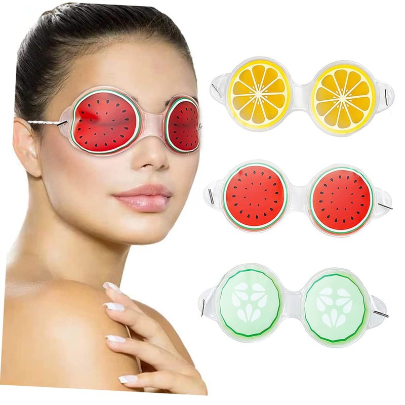 minkissy Ice Eye Mask Set 3pcs Reusable Cooling Eye Pads