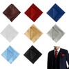 GLOWZEN Men's Pocket Square, For Weddings, Handkerchiefs, 8 Pieces, Silk,