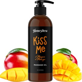 Maple Holistics Mango Massage Oil for Body Massages - Tropical Aroma Non Sticky Massage Oil for Relaxing Full Body Massage 236mL