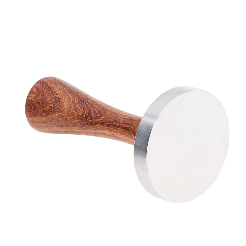 Coffee Tamper Stainless Steel Base Wooden Handle Heavy Duty Coffee