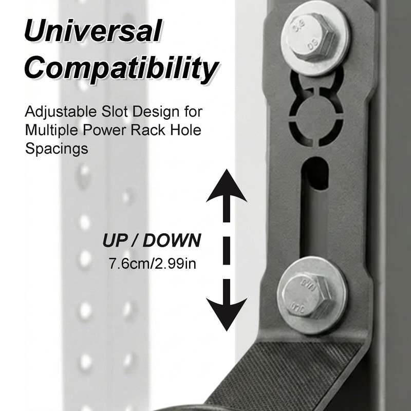 Universal Kettlebell Holder for Power Rack, Adjustable Slot Design Fits